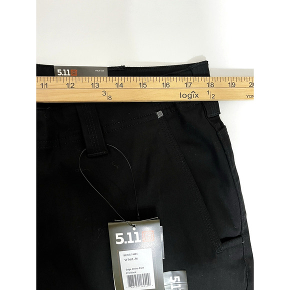 511 Tactical Edge Chino Pants Mens Size 36x36 Slim Fit Flex Tac Black New - Picture 3 of 16